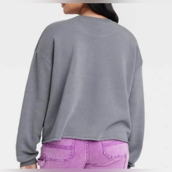 Pink Floyd cropped gray sweatshirt Medium New without tags - Picture 2 of 5